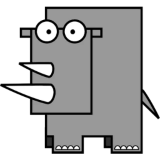 Стикер 5 Квадротные Square animals