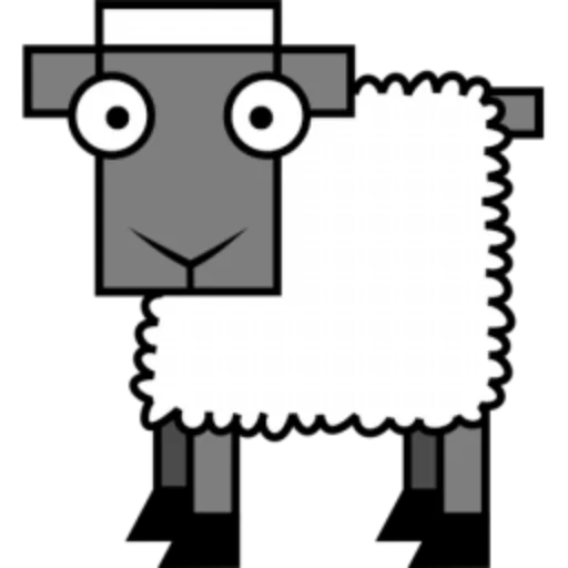 Стикер 9 Квадротные Square animals