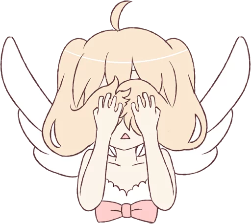 😖 Стикер «An angel of a girl» для Telegram