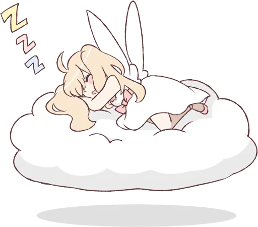 😴 Стикер «An angel of a girl» для Telegram