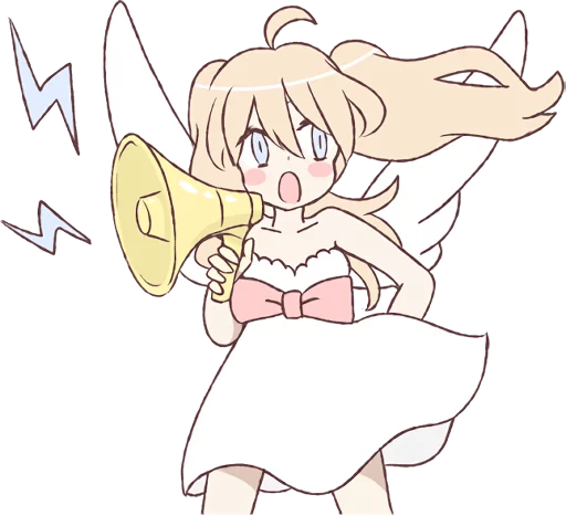 🗣 Стикер «An angel of a girl» для Telegram
