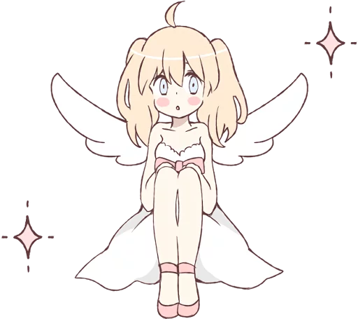 😗 Стикер «An angel of a girl» для Telegram