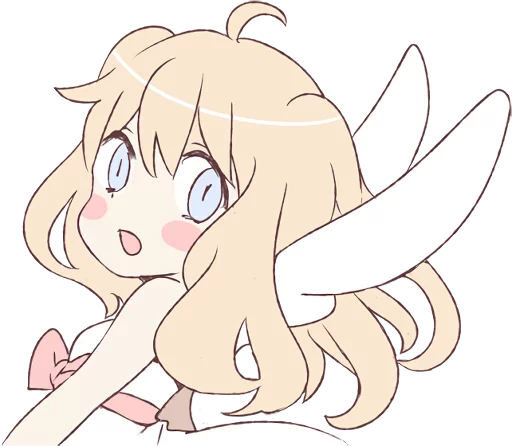 😕 Стикер «An angel of a girl» для Telegram