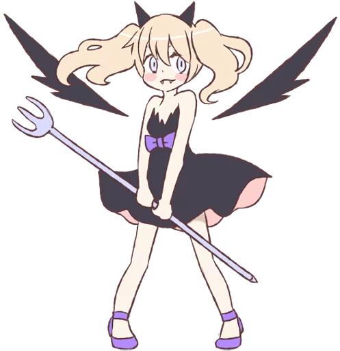 😈 Стикер «An angel of a girl» для Telegram