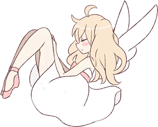 😶 Стикер «An angel of a girl» для Telegram