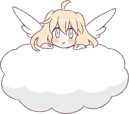 👀 Стикер «An angel of a girl» для Telegram