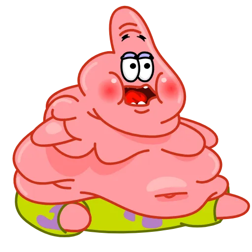 Стикер 19 😴 Patrick (Spongebob) - эмоджи с Патриком из Губки Боба