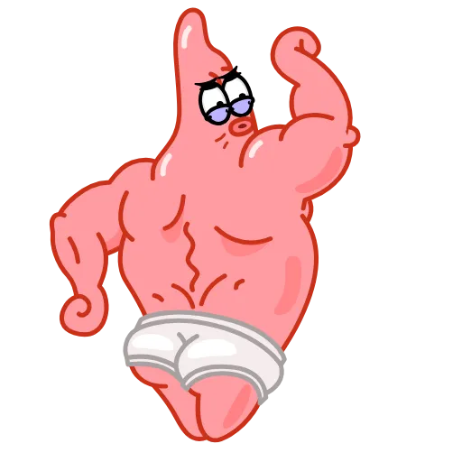 Стикер 9 😴 Patrick (Spongebob) - эмоджи с Патриком из Губки Боба