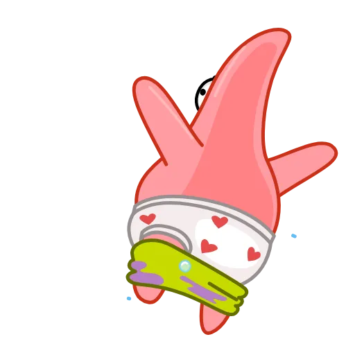 Стикер 8 😴 Patrick (Spongebob) - эмоджи с Патриком из Губки Боба
