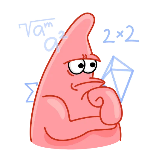 Стикер 23 😴 Patrick (Spongebob) - эмоджи с Патриком из Губки Боба