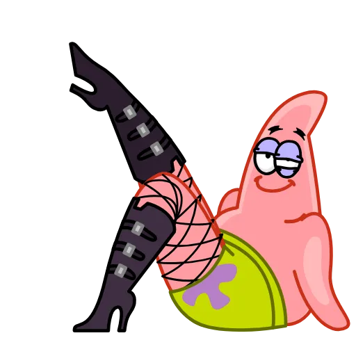 Стикер 11 😴 Patrick (Spongebob) - эмоджи с Патриком из Губки Боба