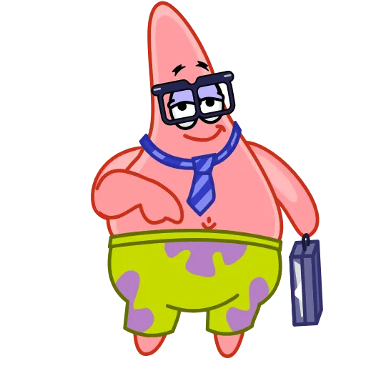 Стикер 24 😴 Patrick (Spongebob) - эмоджи с Патриком из Губки Боба