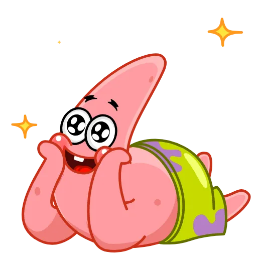Стикер 13 😴 Patrick (Spongebob) - эмоджи с Патриком из Губки Боба