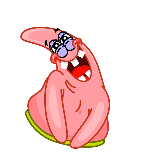 Стикер 6 😴 Patrick (Spongebob) - эмоджи с Патриком из Губки Боба