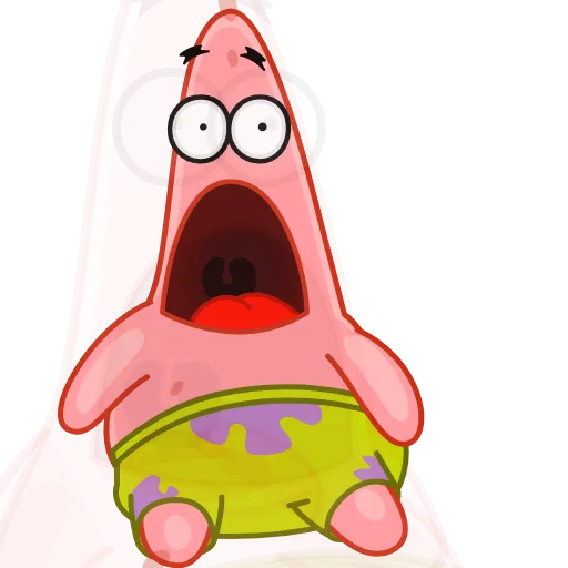 Стикер 4 😴 Patrick (Spongebob) - эмоджи с Патриком из Губки Боба