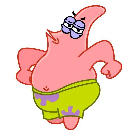 Стикер 22 😴 Patrick (Spongebob) - эмоджи с Патриком из Губки Боба
