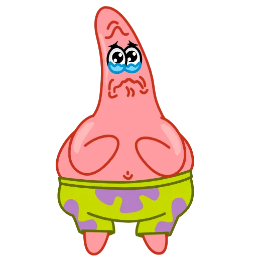 Стикер 20 😴 Patrick (Spongebob) - эмоджи с Патриком из Губки Боба