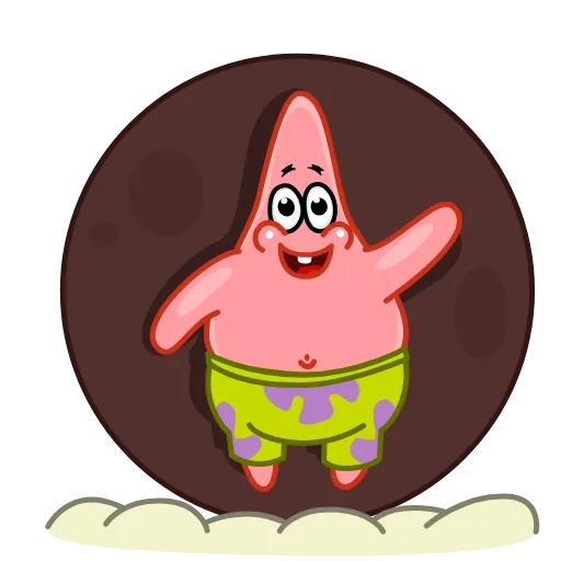 Стикер 5 😴 Patrick (Spongebob) - эмоджи с Патриком из Губки Боба