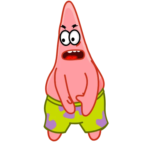 Стикер 17 😴 Patrick (Spongebob) - эмоджи с Патриком из Губки Боба