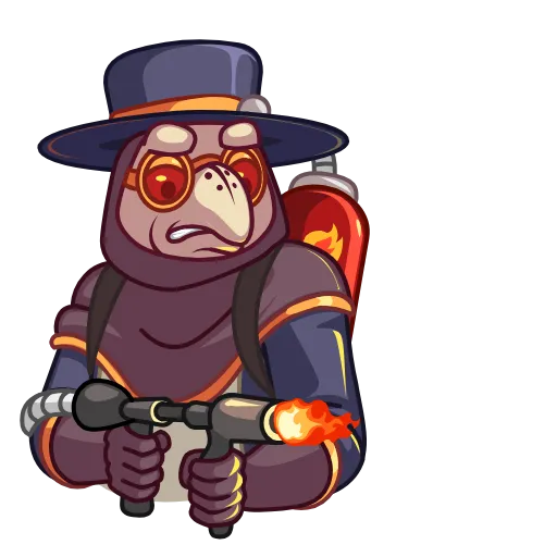 Стикер 20 Чумной доктор (Plague doc)