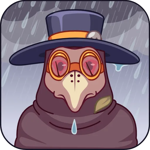 Стикер 21 Чумной доктор (Plague doc)