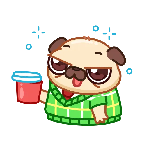 🥱 Эмодзи «Мопсик» для Telegram