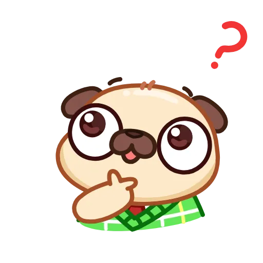 🤔 Эмодзи «Мопсик» для Telegram