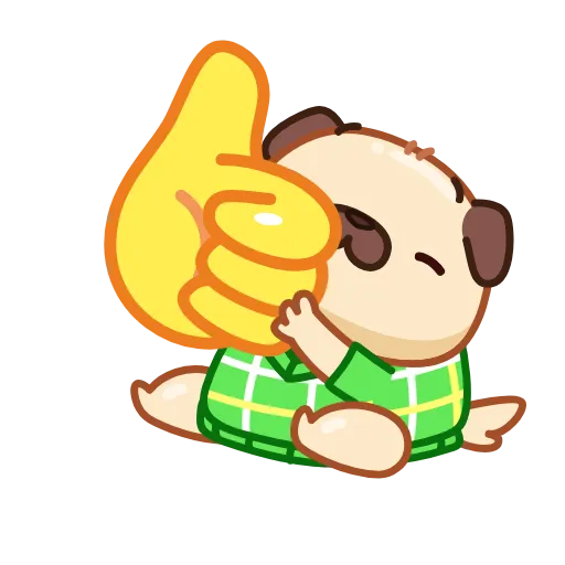 👍 Эмодзи «Мопсик» для Telegram