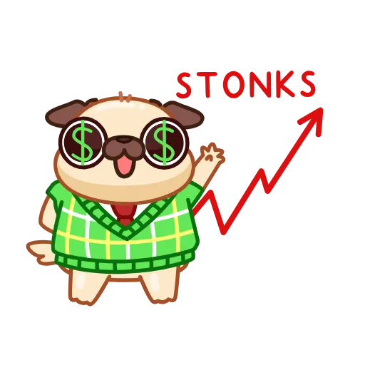 🤑 Эмодзи «Мопсик» для Telegram