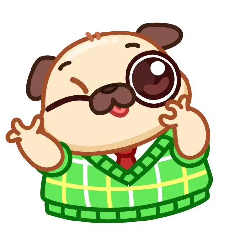 😜 Эмодзи «Мопсик» для Telegram