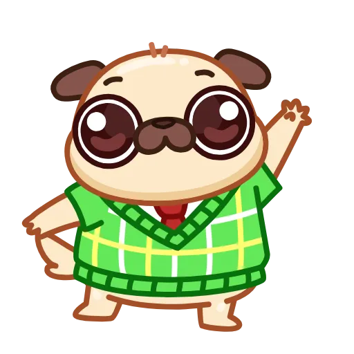 😀 Эмодзи «Мопсик» для Telegram