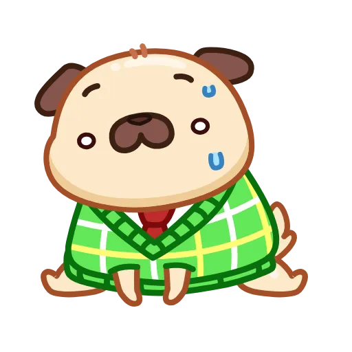 😥 Эмодзи «Мопсик» для Telegram