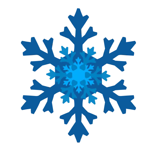 Стикер 3 Снежинки (snowflake animated)