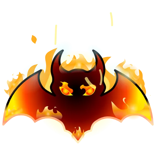 Стикер 35 🦇 Анимированный набор эмоджи с летучими мышами