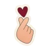 💓 Эмодзи «Темно-красные буквы и иконки» для Telegram