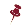 📎 Эмодзи «Темно-красные буквы и иконки» для Telegram
