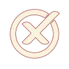 ❌ Эмодзи «Темно-красные буквы и иконки» для Telegram