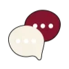 🗣️ Эмодзи «Темно-красные буквы и иконки» для Telegram