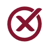 ❌ Эмодзи «Темно-красные буквы и иконки» для Telegram