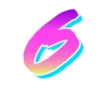 Стикер 7 Lazer emoji retro style