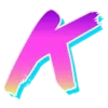 Стикер 21 Lazer emoji retro style