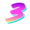 Стикер 4 Lazer emoji retro style