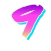 Стикер 10 Lazer emoji retro style