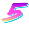 Стикер 6 Lazer emoji retro style