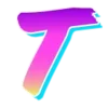 Стикер 30 Lazer emoji retro style