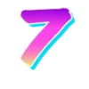 Стикер 8 Lazer emoji retro style