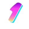 Стикер 2 Lazer emoji retro style