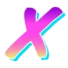 Стикер 34 Lazer emoji retro style