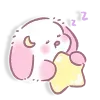 Стикер 10 Lazy Bunny