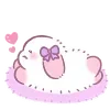 Стикер 9 Lazy Bunny